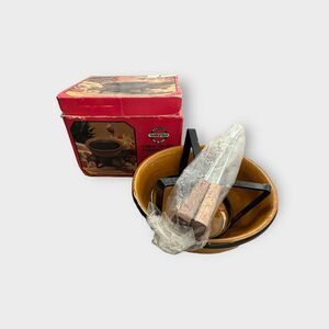 NORPRO‎ VTG Chocolate Fondue Brown Ceramic Set of 4 Forks